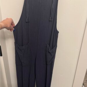 Natural Life Navy Jumpsuit Versatile and Comfortable